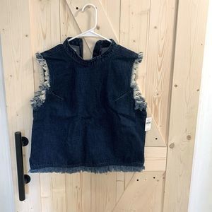 NWT - GAP Denim Distressed Vest
